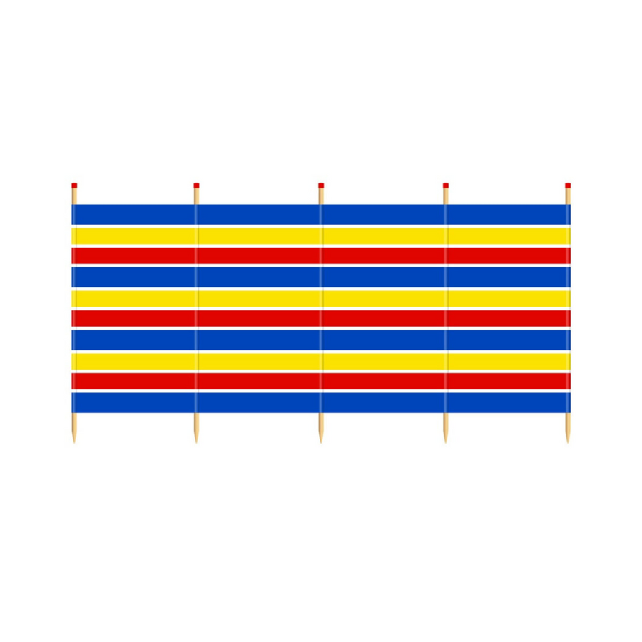 Windbreak Traditional Stripe - 5 Pole Tall