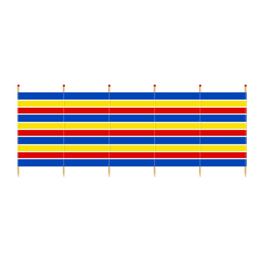 Windbreak Traditional Stripe - 6 Pole Tall