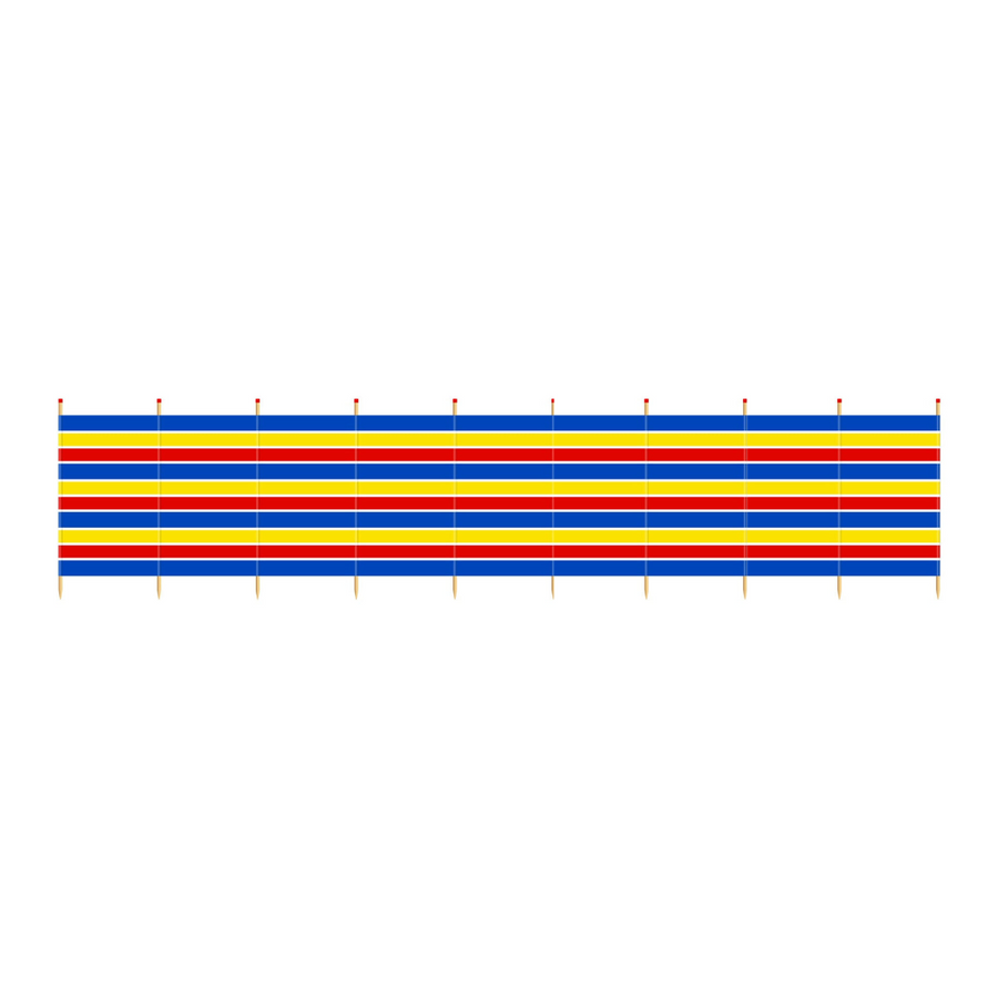 Windbreak Traditional Stripe - 10 Pole Tall