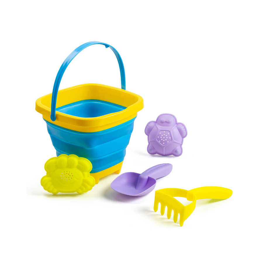5 Piece Collapsible Beach Bucket Set