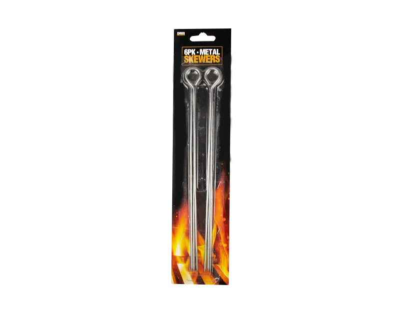 Metal BBQ Skewers (6 Pack)
