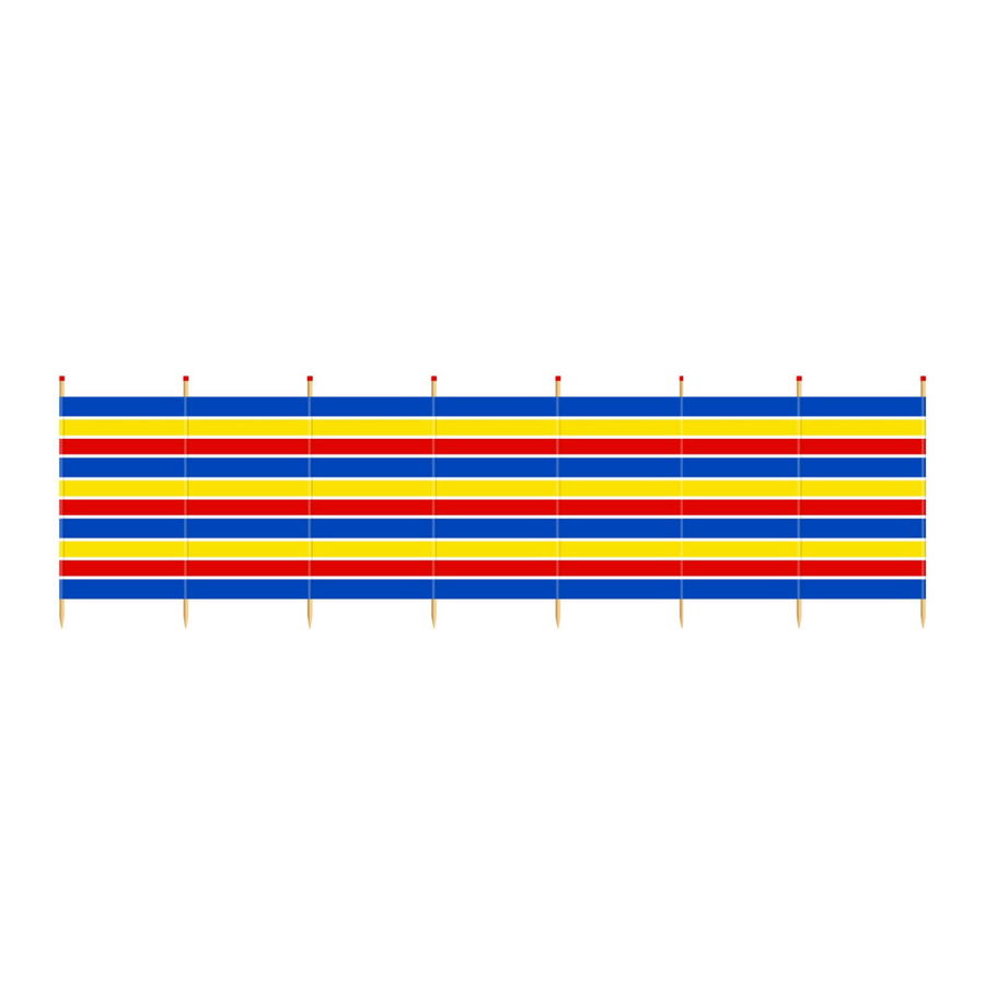 Windbreak Traditional Stripe - 8 Pole Tall